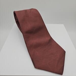 Vintage Mario Valentino Men's Tie Wine Textured 100% Silk 54"